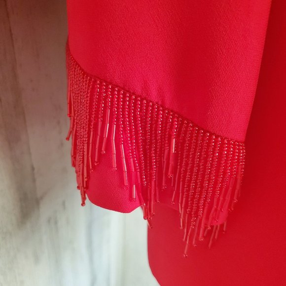 VINTAGE CARAMIA 2 PIECE BEADED FRINGE SKIRT SET SUIT - Picture 6 of 13